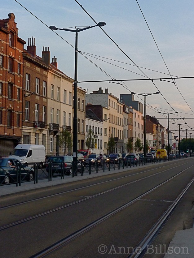 Bij de tramhalte (zuid): Barthélémylaan, Brussel.