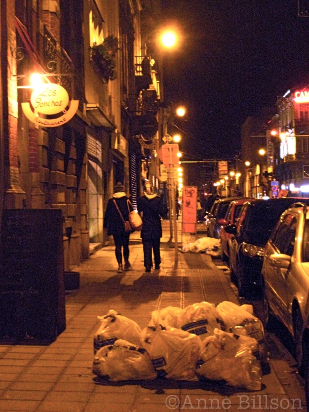 Vuilniszakken: Charleroise Steenweg, Sint-Gillis.