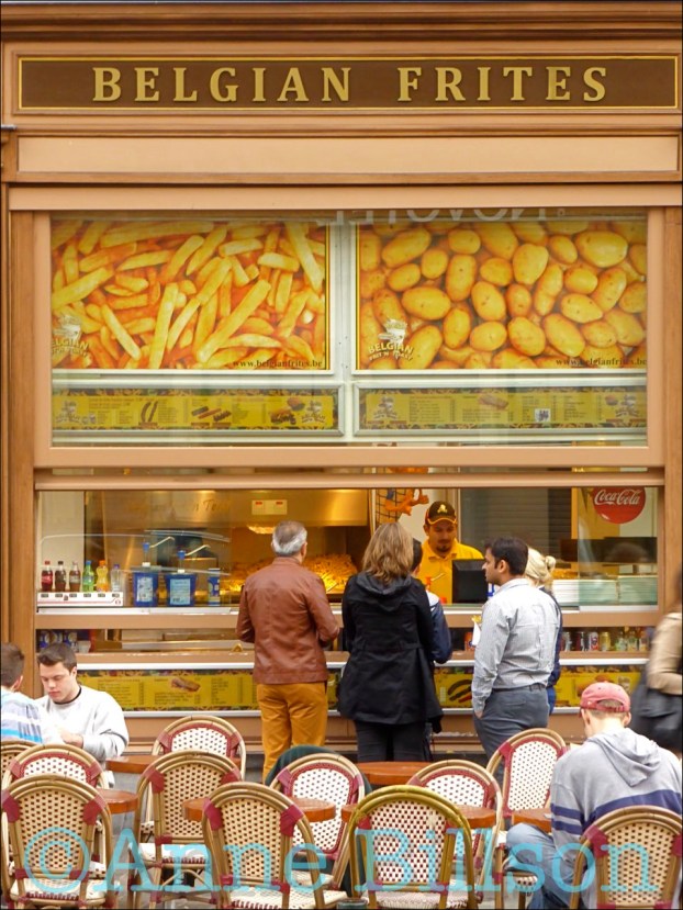 Belgian frites bis: Grasmarkt, Brussel.