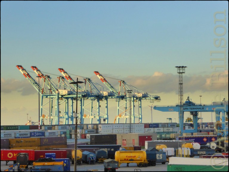 Mooie kranen: Zeebrugge.