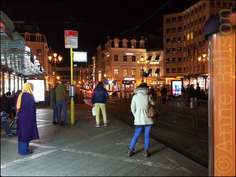 Blauwe spijkerbroek: Louizaplein, Sint-Gillis.