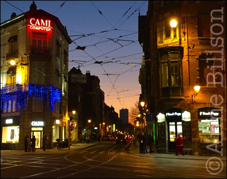 Kerstman: Morisstraat, Sint-Gillis.